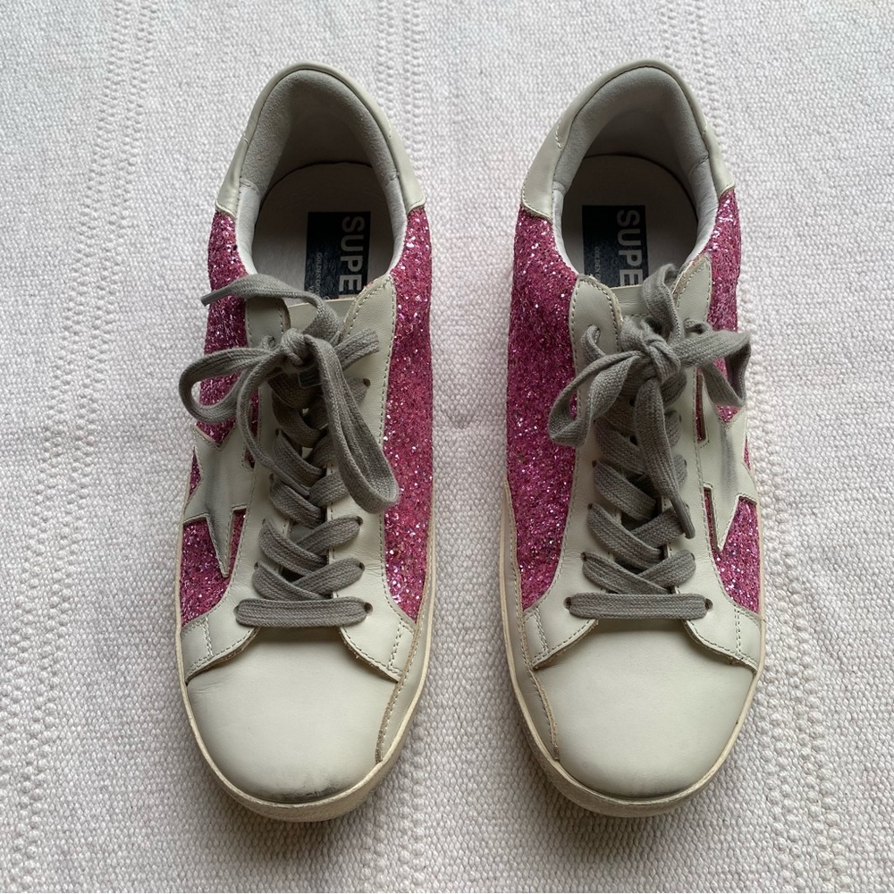 GOLDEN GOOSE
Superstar leather sneakers pink glitter shoes size 40 - Picture 12 of 15